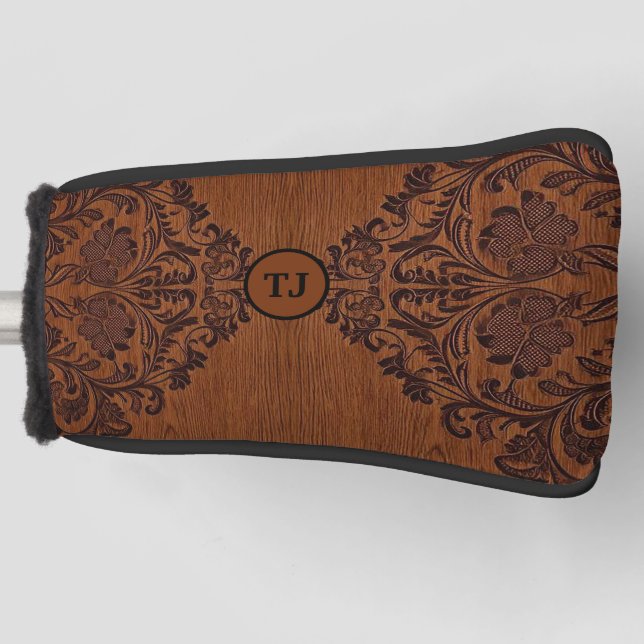 Funda Para Palo De Golf Controlador Etched De Woodgrain (Anverso)
