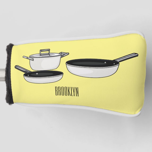 Funda Para Palo De Golf Cookware sets cartoon illustration (Anverso)