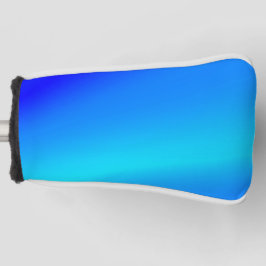 Funda Para Palo De Golf Copper azul oscuro color de agua abstracto pastel