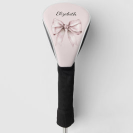 Funda Para Palo De Golf Coqueta estética arco rosa Nombre personalizado