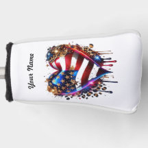 Corazón de bandera estadounidense personalizado