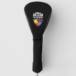 Funda Para Palo De Golf Corazón de la conciencia del autismo