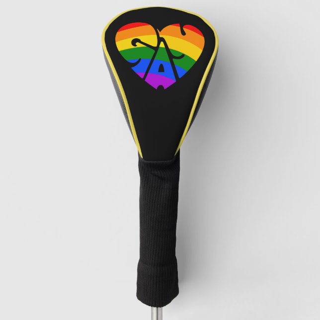 Funda Para Palo De Golf Corazón gay (Anverso)