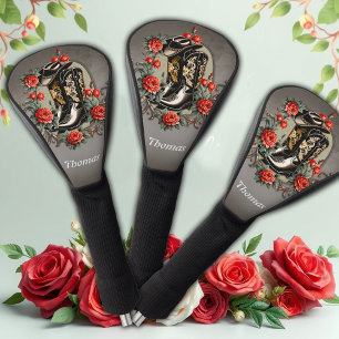 Funda Para Palo De Golf Corazones de vaquero: un poema de botas y flores.