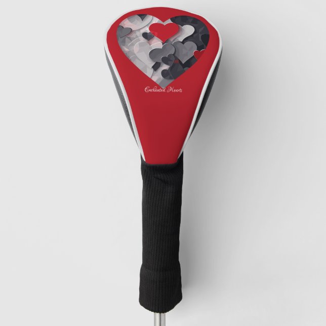 Funda Para Palo De Golf Corazones encantados (Anverso)