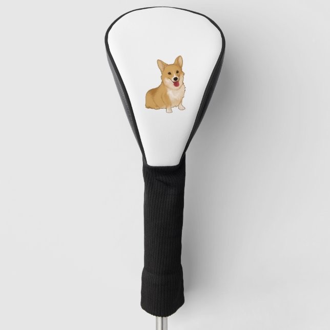 Funda Para Palo De Golf Corgi sonriente (Anverso)