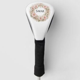 Funda Para Palo De Golf corona de flores personalizada vintage
