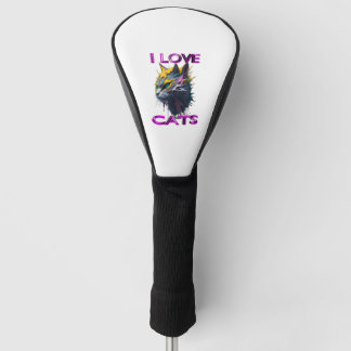 Funda Para Palo De Golf Corto y encantador gato s6