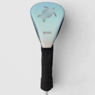 Funda Para Palo De Golf Costa Turquesa Monograma de la tortuga marina plat