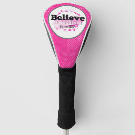 Funda Para Palo De Golf Cota de Cree en Ti Mismo con Puntos de Acuarela Ro