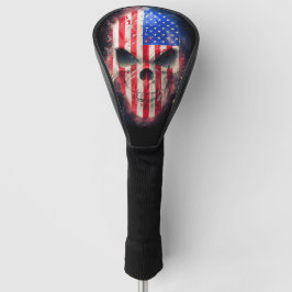 Funda Para Palo De Golf Cráneo de Bandera Americana