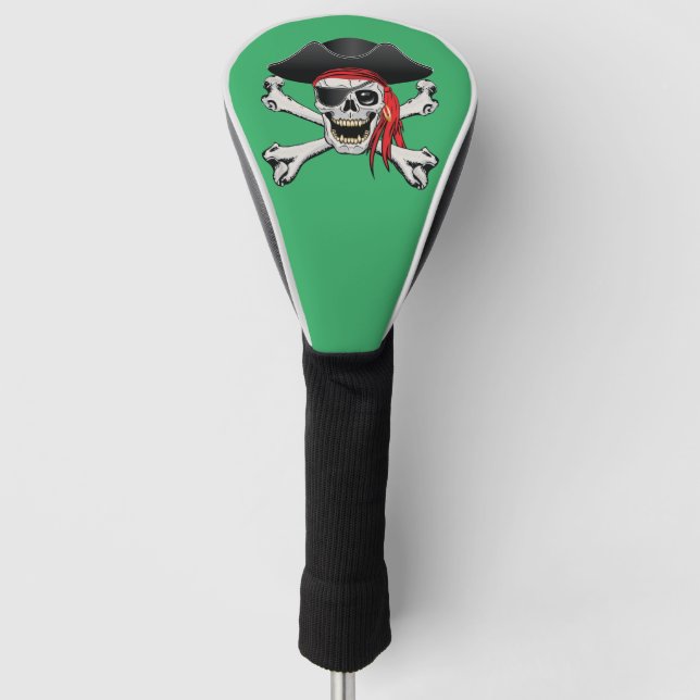 Funda Para Palo De Golf Cráneo del pirata (Anverso)