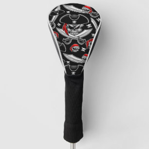 Funda Para Palo De Golf Cráneo del pirata con los sables cruzados