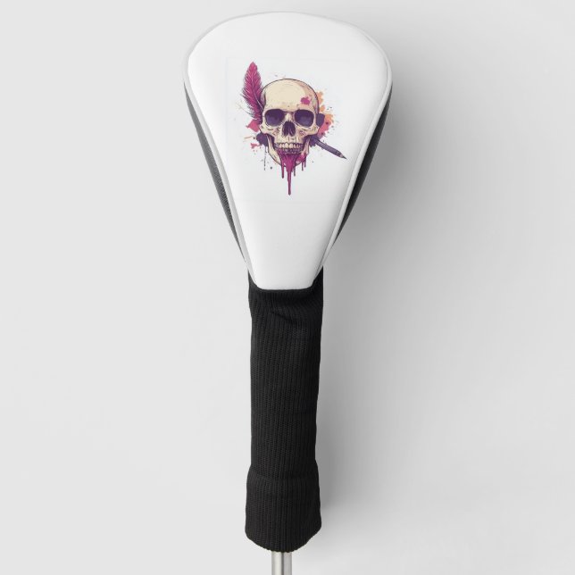 Funda Para Palo De Golf Cráneo del Poeta Sombrío (Anverso)