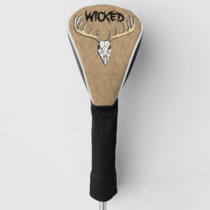 Funda Para Palo De Golf Cráneo grande travieso de los ciervos de la asta