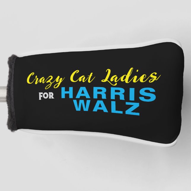 Funda Para Palo De Golf Crazy Cat Damas Para HARRIS WALZ Cubierta De Cabez (Anverso)