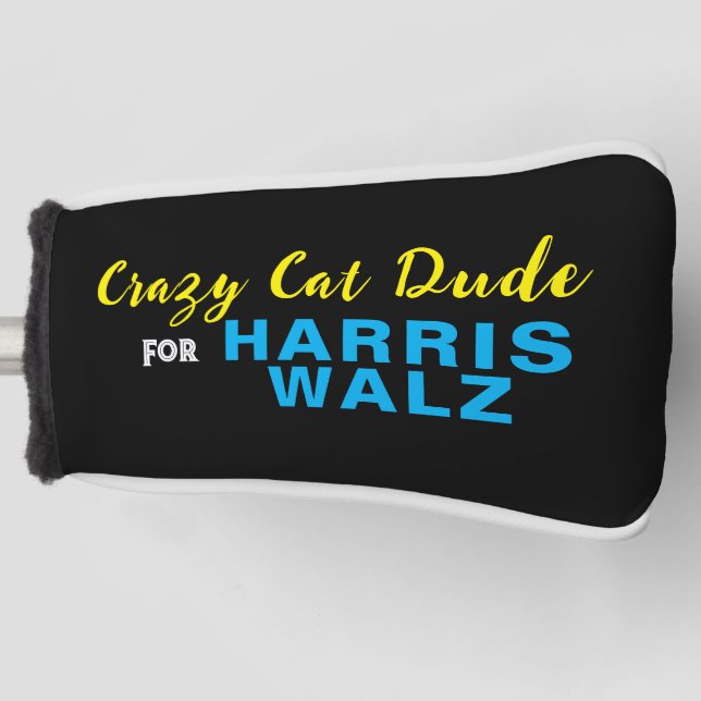 Funda Para Palo De Golf Crazy Cat Dude Para HARRIS WALZ Golf Head Cover (Anverso)