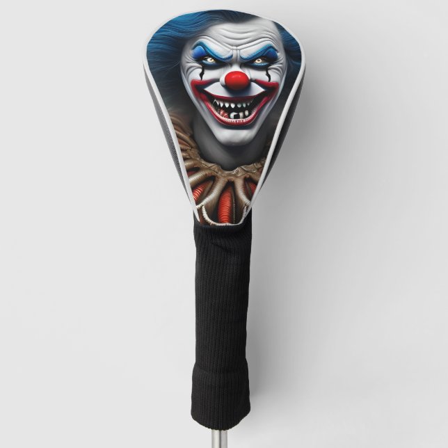 Funda Para Palo De Golf Crazy Clown AI Art Golf Head Cover (Anverso)