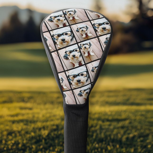 Funda Para Palo De Golf Crear un Collage de fotos Personalizado con 4 foto (Personalized Golf Head Cover)