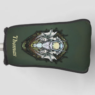Funda Para Palo De Golf Creatura de fantasía oscura con alas.