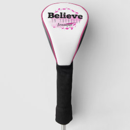 Funda Para Palo De Golf Cree En Sí Mismo Acuarela Rosa Motivacional