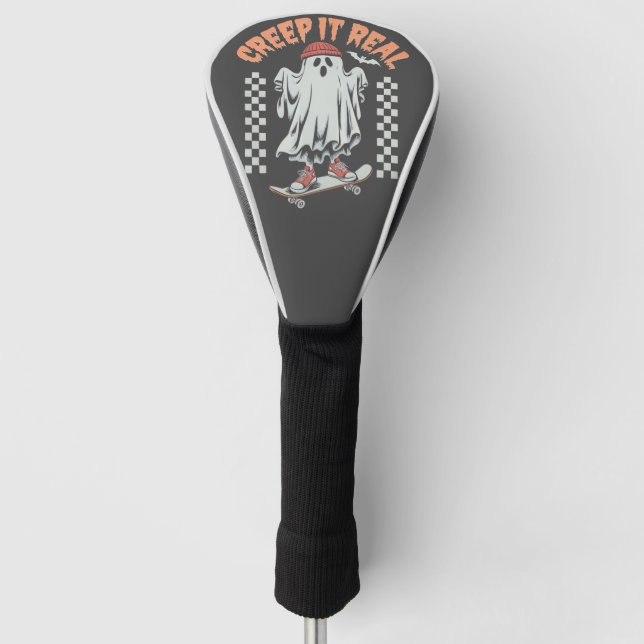 Funda Para Palo De Golf Creep It Real Retro Halloween Fantasma (Anverso)