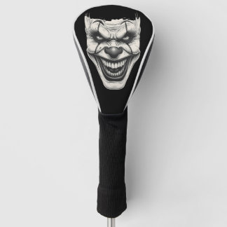 Funda Para Palo De Golf Creepy Killer Clown Smile Monochromatic