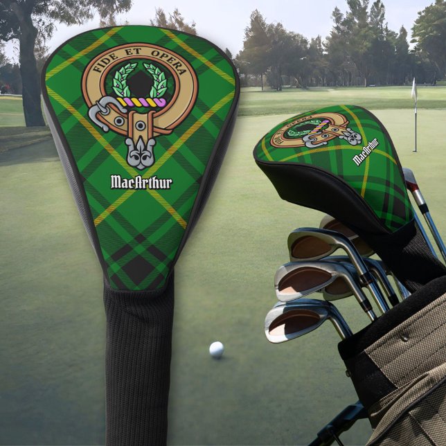 Funda Para Palo De Golf Crest de Clan MacArthur sobre tartán (Subido por el creador)
