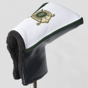 Funda Para Palo De Golf Crest de Palo de Golf Personalizado Iniciales Putt