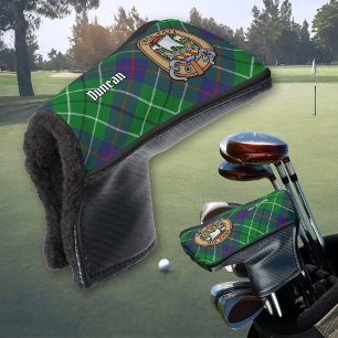 Funda Para Palo De Golf Crest del Clan Duncan sobre tartán