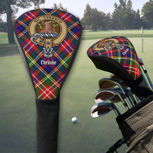 Funda Para Palo De Golf Crestón del Clan Christie sobre Tartán