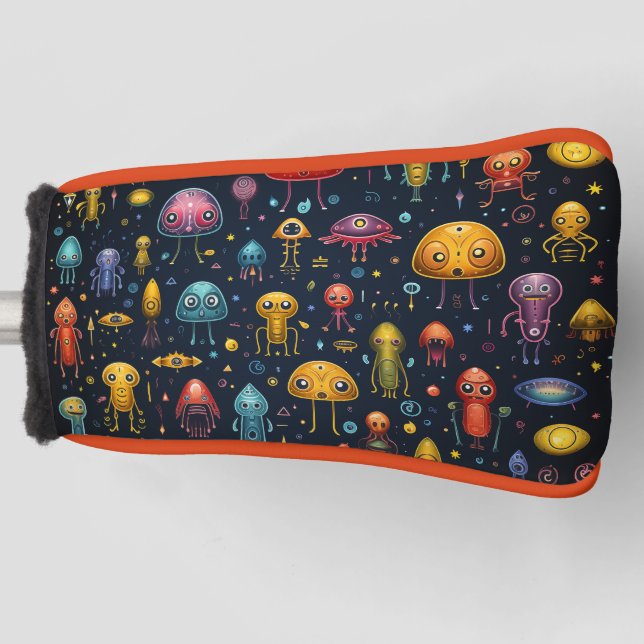 Funda Para Palo De Golf Criaturas alienígenas (Anverso)