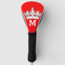 Crown Monograma Personalizado Rojo y Blanco