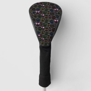 Funda Para Palo De Golf Crowne Neon Emoticons Tapa de la cabeza de golf
