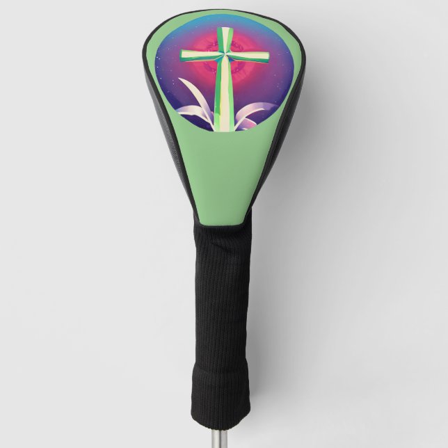 Funda Para Palo De Golf Cruz cristiana (Anverso)