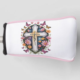 Funda Para Palo De Golf Cruz de fe floral