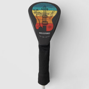 Funda Para Palo De Golf Cubierta Acústica de la cabeza de golf de guitarra