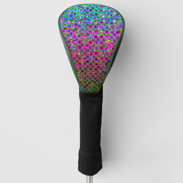 Funda Para Palo De Golf Cubierta Bling cristalino Strass del conductor (Anverso)