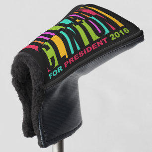 Funda Para Palo De Golf Cubierta colorida del putter de Hillary Clinton