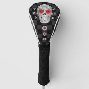 Funda Para Palo De Golf Cubierta cromada de la cabeza de golf Calavera (Ro
