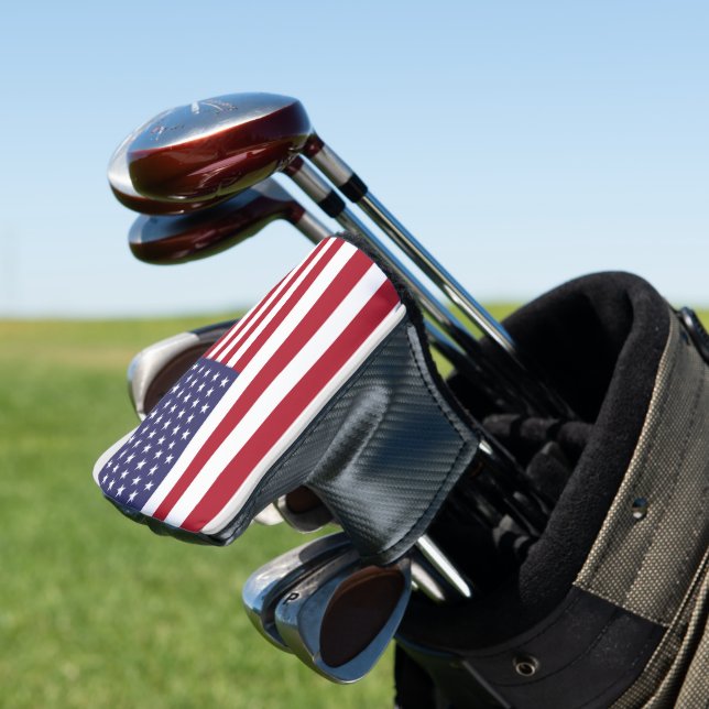FUNDA PARA PALO DE GOLF CUBIERTA DE CABEZA DE GOLF AMERICA FLAG GOLF (In Situ)