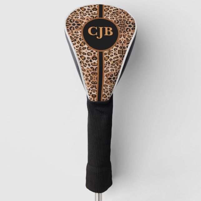 Funda Para Palo De Golf Cubierta de Cabeza de Golf con Estampado de Leopar (Anverso)