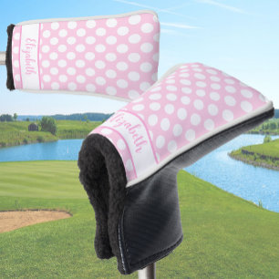 Funda Para Palo De Golf Cubierta de cabeza de golf con lunares rosados per