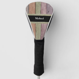 Funda Para Palo De Golf Cubierta de cabeza de golf con textura de madera r