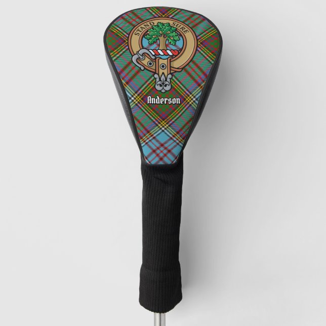 Funda Para Palo De Golf Cubierta de cabeza de golf de Clan Anderson Escudo (Anverso)