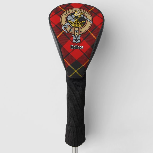 Funda Para Palo De Golf Cubierta de cabeza de golf de Clan Wallace Escudo (Anverso)