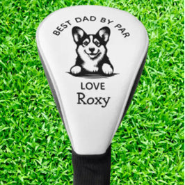 Funda Para Palo De Golf Cubierta de cabeza de golf de Corgi Peeking Puppy 