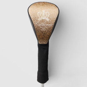Funda Para Palo De Golf Cubierta de cabeza de golf de la Crown Gold Glitte