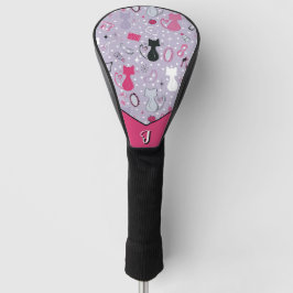 Funda Para Palo De Golf Cubierta de cabeza de golf de los gatos de corazón