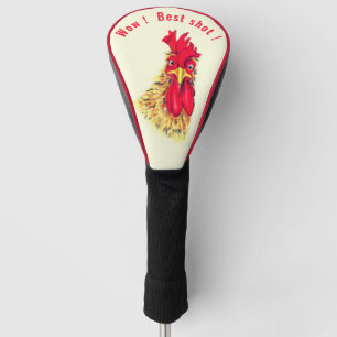 Funda Para Palo De Golf Cubierta de Cabeza de Golf Divertida Gallo Sorpren